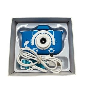 📸 Kids Digital Camera Blue Cat Design New In‎ Box 🐱📸